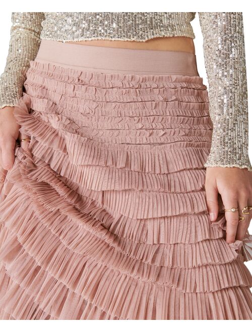 Lucky Brand Women's Ruffled Tulle Maxi Skirt