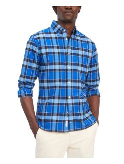 Men's Regular-Fit Bold Check Button-Down Oxford Shirt