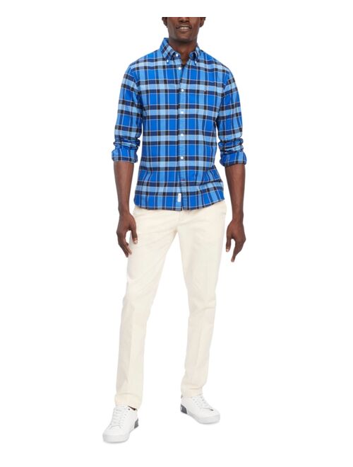 TOMMY HILFIGER Men's Regular-Fit Bold Check Button-Down Oxford Shirt
