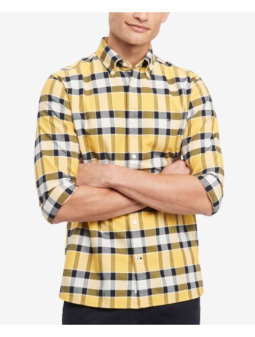 TOMMY HILFIGER Men's Regular-Fit Bold Check Button-Down Oxford Shirt