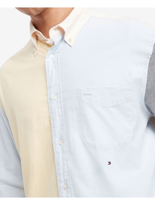 TOMMY HILFIGER Men's Regular-Fit Colorblocked Oxford Shirt