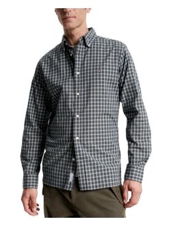 Men's Natural Soft Flex Regular-Fit Mini Tartan Shirt