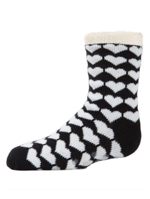MEMOI Girl's Hearts Galore Cozy Non-Slip Socks