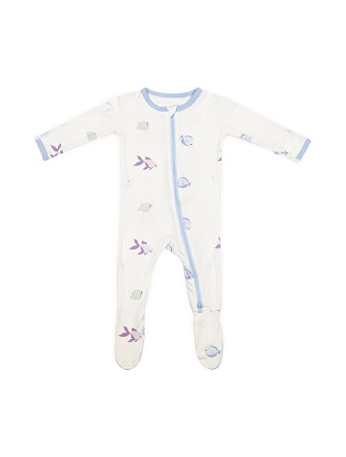 Bamboo Little Soft Baby Bamboo Viscose Footie Pajamas, Zipper Closure, 0-24 Months