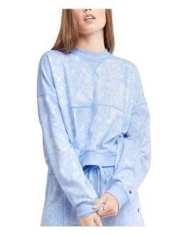 Women's Campus-Print French Terry Crewneck Top