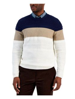 Men's Mixed Colorblock Sweater, Created for Macy's