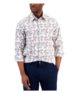 Men's Lance Regular-Fit Stretch Floral-Print Button-Down Shirt, Created for Macy's