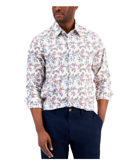 CLUB ROOM Men's Lance Regular-Fit Stretch Floral-Print Button-Down Shirt, Created for Macy's