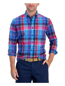 Men's Tolima Regular-Fit Stretch Plaid Button-Down Shirt, Created for Macy's