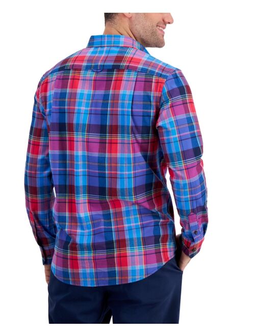 CLUB ROOM Men's Tolima Regular-Fit Stretch Plaid Button-Down Shirt, Created for Macy's