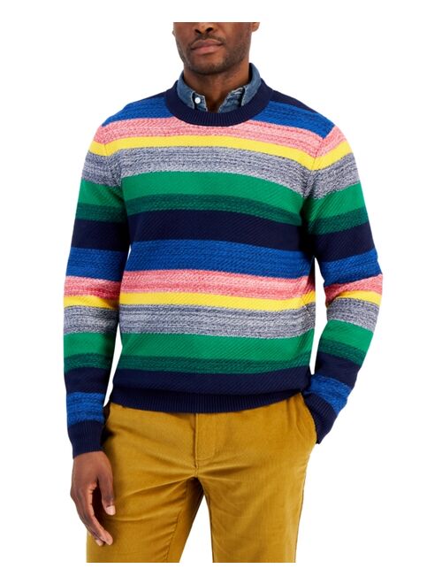 CLUB ROOM Men's Multi-Stripe Sweater, Created for Macy's