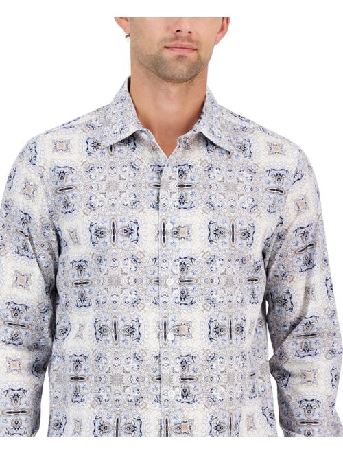 CLUB ROOM Men's Mocal Medallion-Print Shirt, Created for Macy's