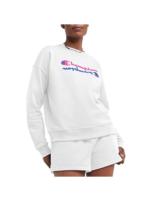 Champion Women's Sweatshirt, Powerblend, Fleece Crewneck, Warm Sweatshirt for Women, Graphic