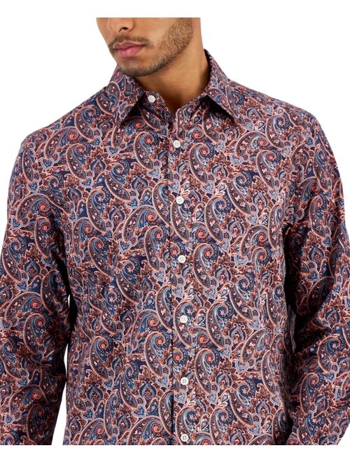 CLUB ROOM Men's Malu Paisley-Print Shirt, Created for Macy's