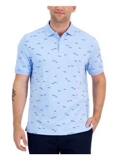 Men's Mountain-Print Pique Polo Shirt, Created for Macy's