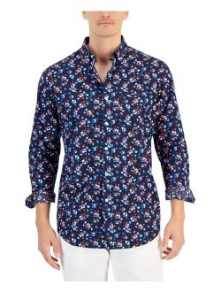 Men's Carto Floral Poplin Long Sleeve Shirt, Created for Macy's