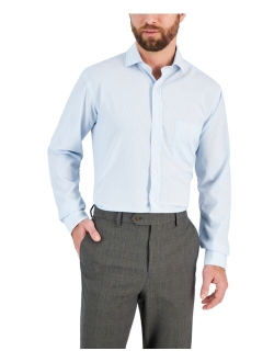 Men's Regular Fit Traveler Fine Stripe Dress Shirt, Created for Macy's