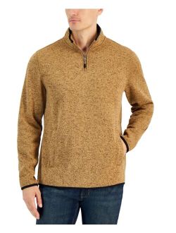 Men's Quarter-Zip Fleece Sweater, Created for Macy's