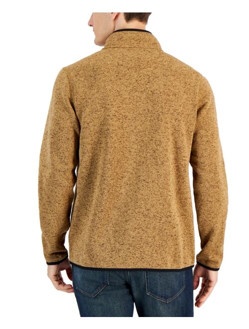 CLUB ROOM Men's Quarter-Zip Fleece Sweater, Created for Macy's