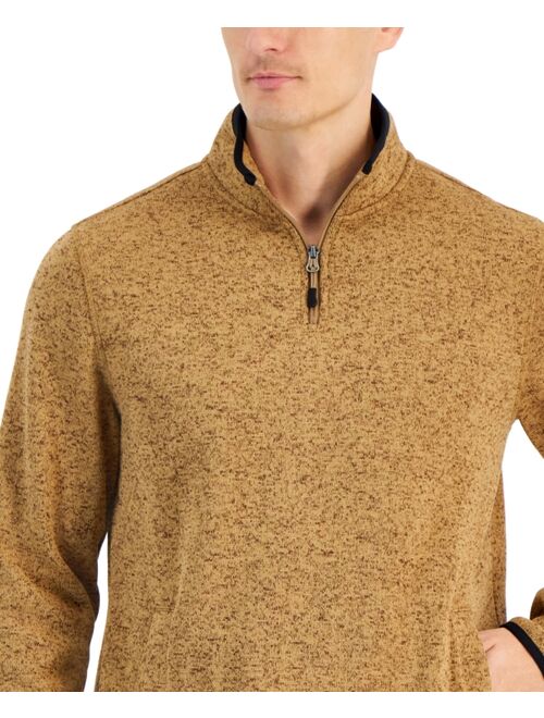 CLUB ROOM Men's Quarter-Zip Fleece Sweater, Created for Macy's