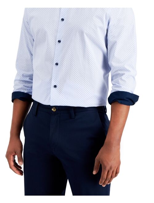 CLUB ROOM Men's Dot Stripe Shirt, Created for Macy's