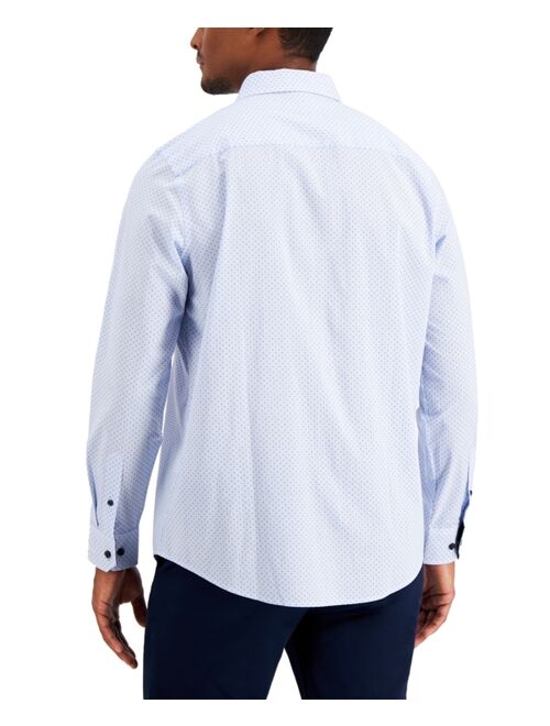 CLUB ROOM Men's Dot Stripe Shirt, Created for Macy's