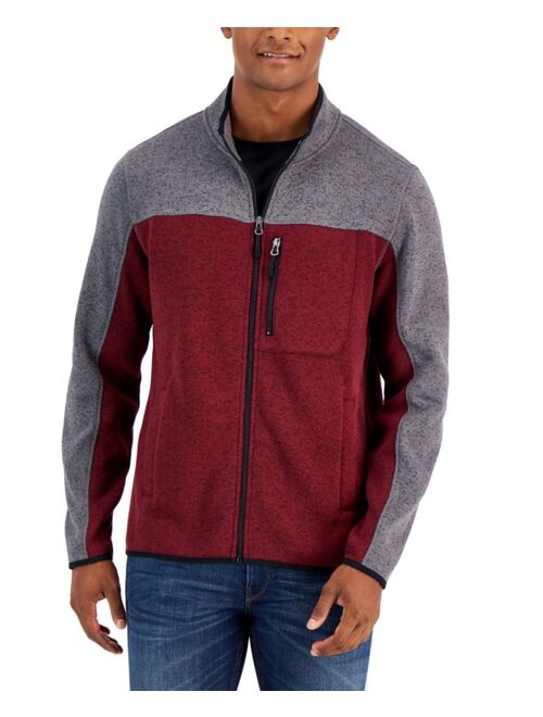 CLUB ROOM Men's Full-Zip Fleece Sweater, Created for Macy's