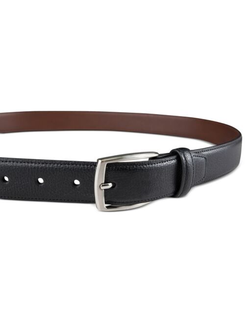 CLUB ROOM Men's Faux Leather Pebble Grain Stretch Belt, Created for Macy's