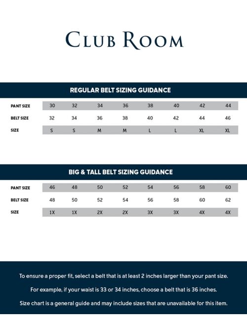 CLUB ROOM Men's Faux Leather Pebble Grain Stretch Belt, Created for Macy's