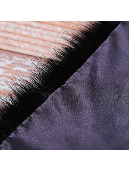 CanB Women's 1920s Faux Fur Shawl Bridal Wedding Fur Wraps and Bolero Shrug Faux Mink Stole for Women and Girls