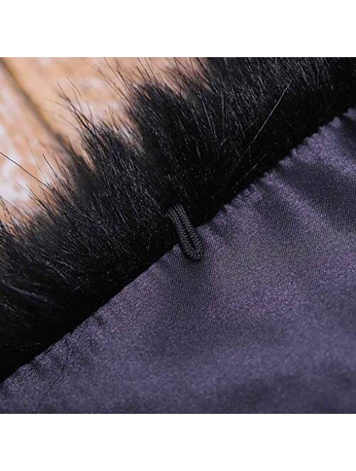 CanB Women's 1920s Faux Fur Shawl Bridal Wedding Fur Wraps and Bolero Shrug Faux Mink Stole for Women and Girls