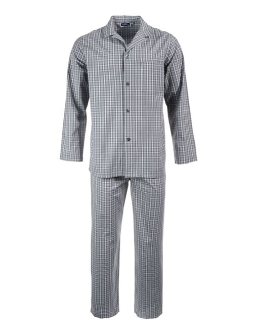 CLUB ROOM Men's Triple Window Check Pajama Set, Created for Macy's