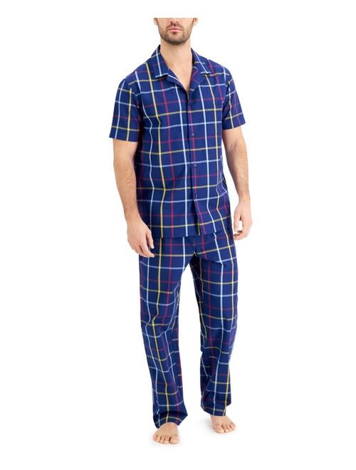 CLUB ROOM Men's Plaid Pajama Set, Created for Macy's