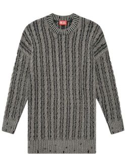 cable-knit drop-shoulder jumper