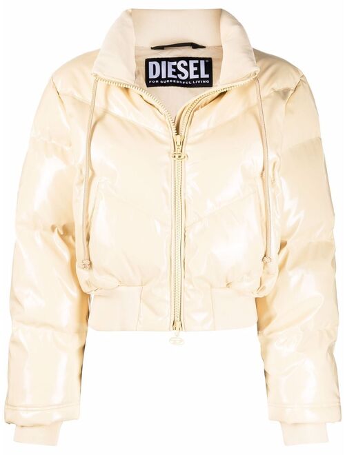 Diesel drawstring puffer jacket