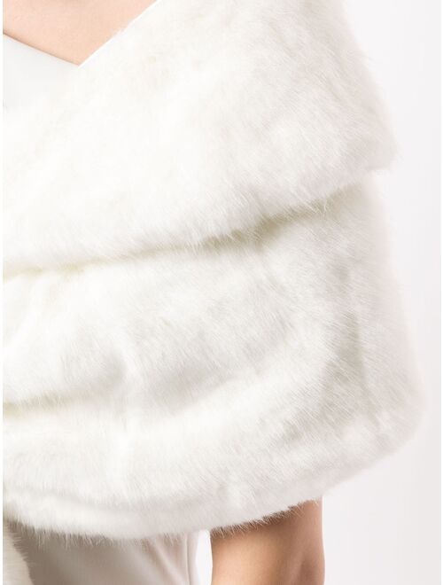 Unreal Fur Champagne faux-fur shawl