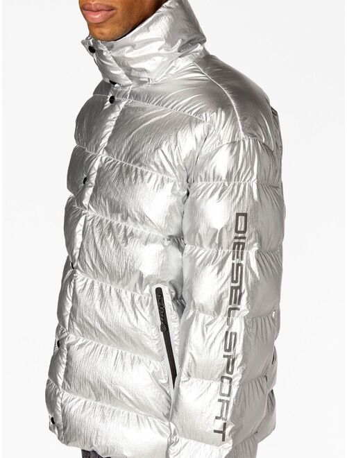 Diesel metallic puffer jacket