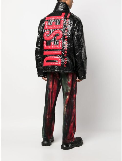 Diesel logo-patch padded jacket