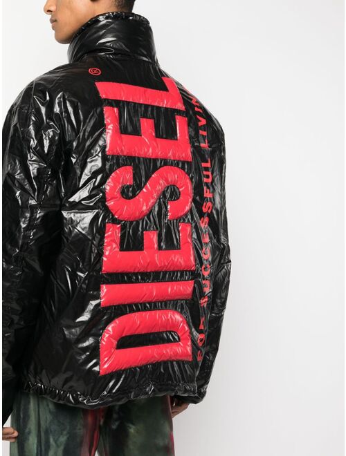 Diesel logo-patch padded jacket