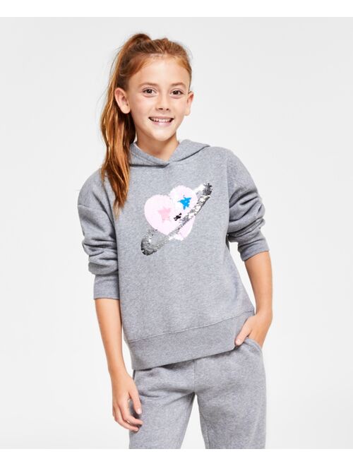 EPIC THREADS Big Girls Sequin Heart Hoodie, Created for Macy's