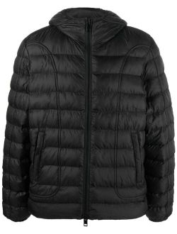 zip-up hooded padded jacket