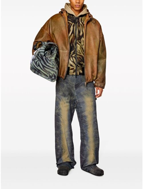 Diesel J-Dublee abstract-print bomber jacket