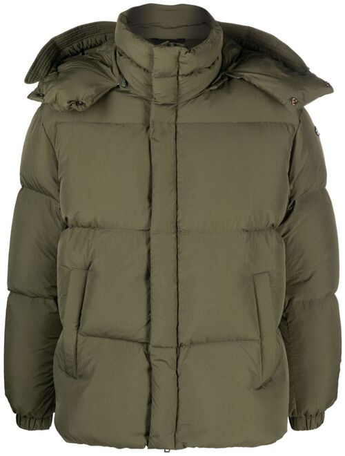 Diesel hooded zip-up padded jacket