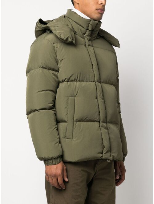 Diesel hooded zip-up padded jacket