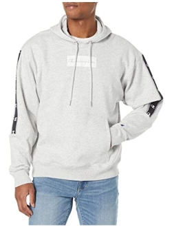 Men's Widweight Hoodie With Taping, Midweight Fleece Hoodie for Men, Champion Hoodies for Men, Box & Vertical Script