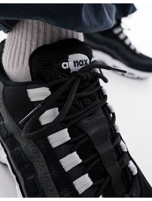 Nike Air Max 95 sneakers in black and off white