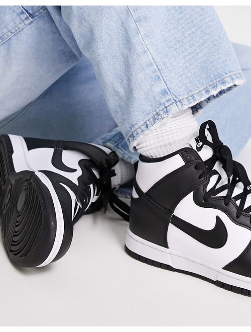 Nike Dunk High Retro sneakers in black and white