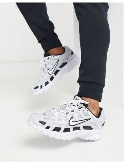 P-6000 sneakers in silver and black