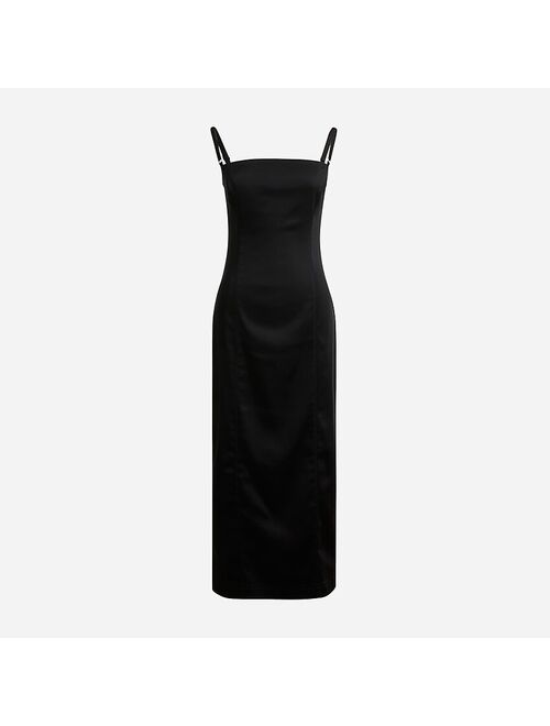 J.Crew Collection fitted midi dress in stretch satin