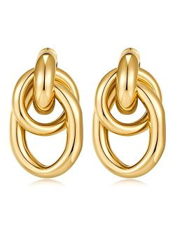 Filmoon Gold Geometric Drop Dangle Earrings for Women Long Link Dangle Earrings Jewelry Gift